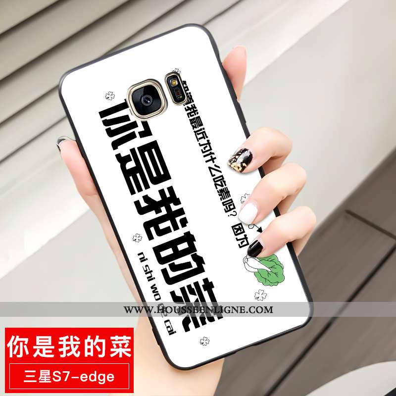 Étui Samsung Galaxy S7 Edge Fluide Doux Protection Téléphone Portable Étoile Jaune Dessin Animé