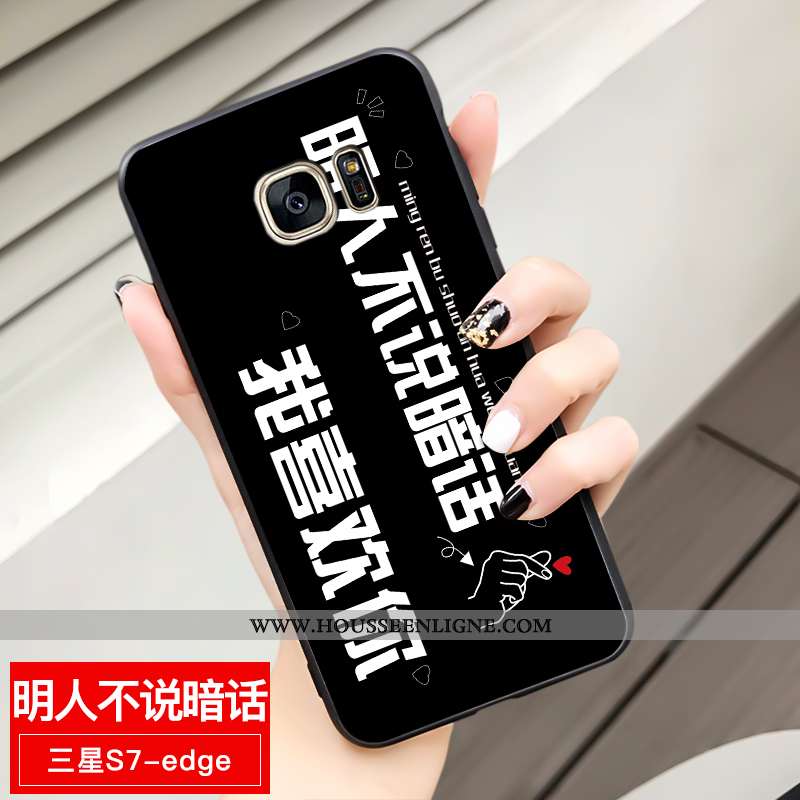Étui Samsung Galaxy S7 Edge Fluide Doux Protection Téléphone Portable Étoile Jaune Dessin Animé