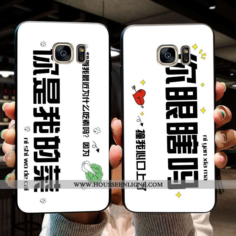 Étui Samsung Galaxy S7 Edge Fluide Doux Protection Téléphone Portable Étoile Jaune Dessin Animé