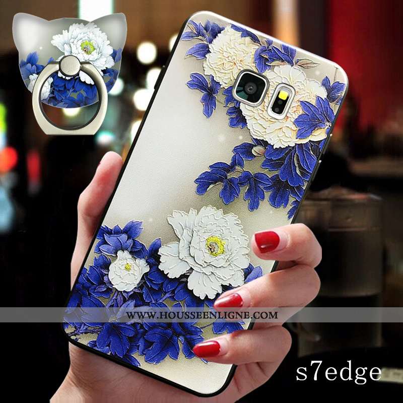 Étui Samsung Galaxy S7 Edge Ornements Suspendus Vintage Coque Téléphone Portable Silicone Fluide Dou