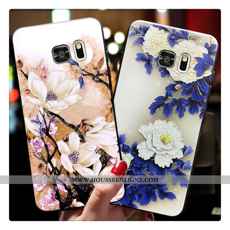 Étui Samsung Galaxy S7 Edge Ornements Suspendus Vintage Coque Téléphone Portable Silicone Fluide Dou