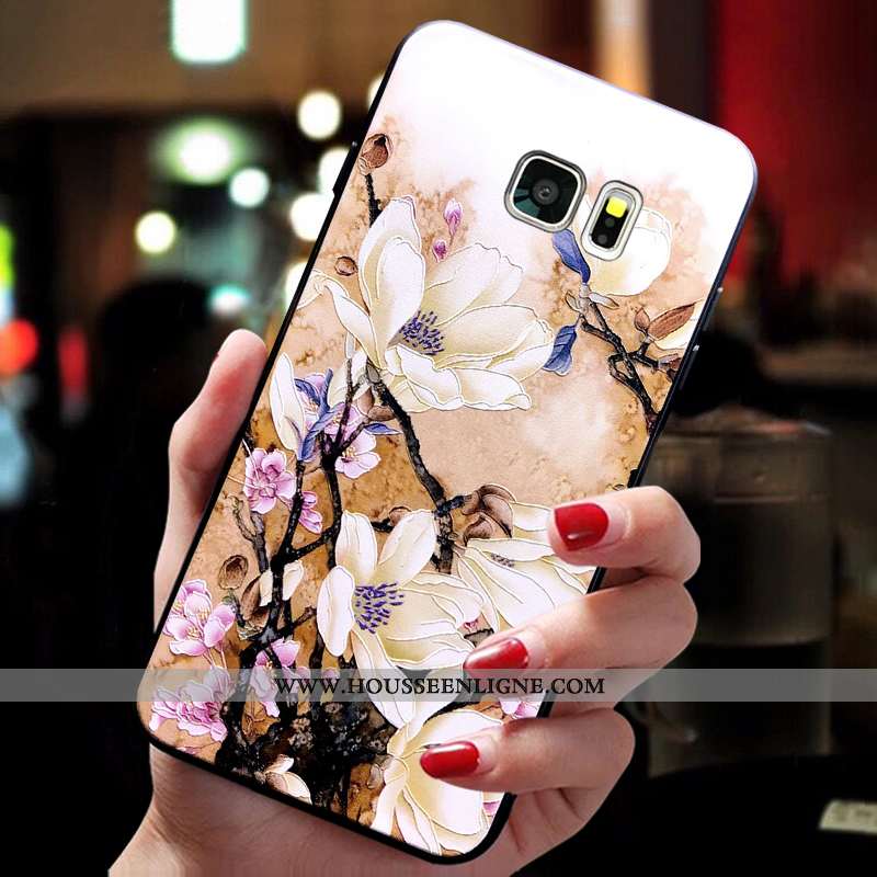 Étui Samsung Galaxy S7 Edge Ornements Suspendus Vintage Coque Téléphone Portable Silicone Fluide Dou