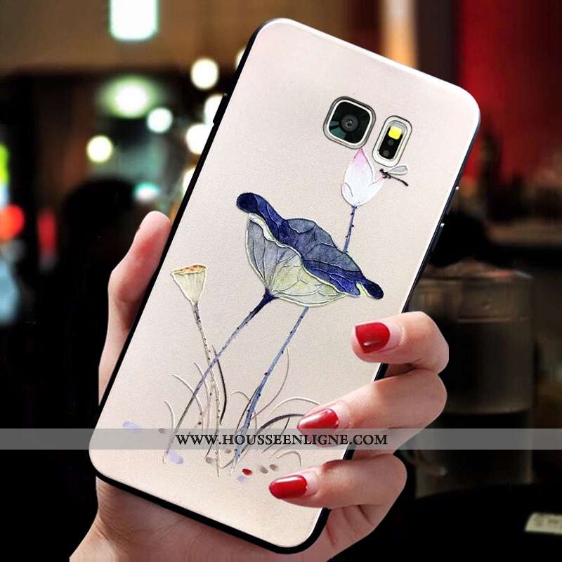 Étui Samsung Galaxy S7 Edge Ornements Suspendus Vintage Coque Téléphone Portable Silicone Fluide Dou