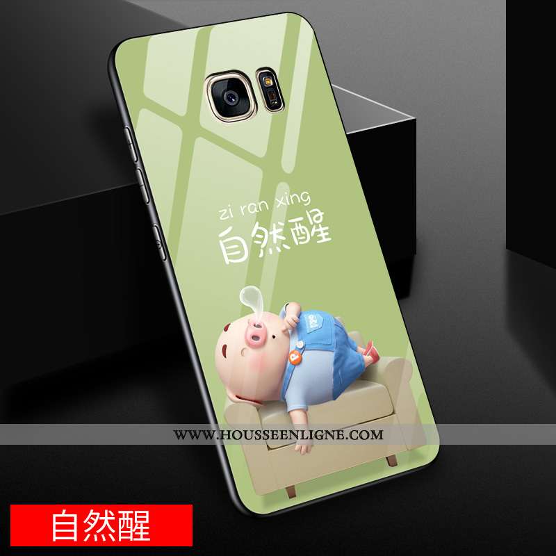 Étui Samsung Galaxy S7 Edge Protection Verre Téléphone Portable Tout Compris Simple Créatif Coque Ja