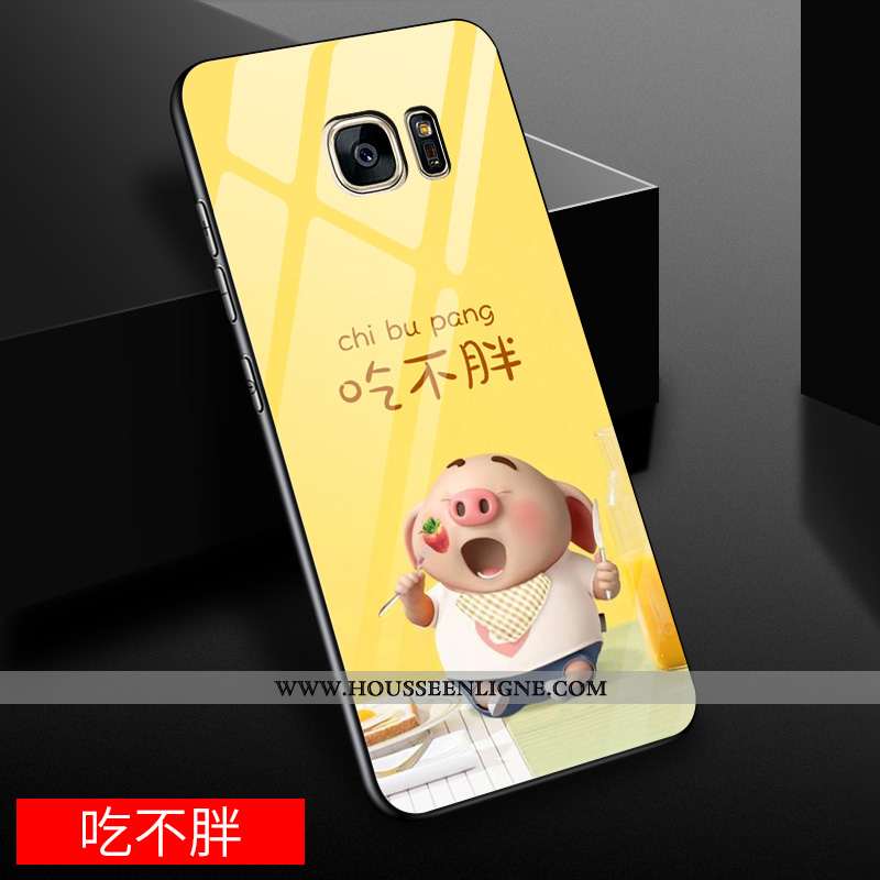 Étui Samsung Galaxy S7 Edge Protection Verre Téléphone Portable Tout Compris Simple Créatif Coque Ja
