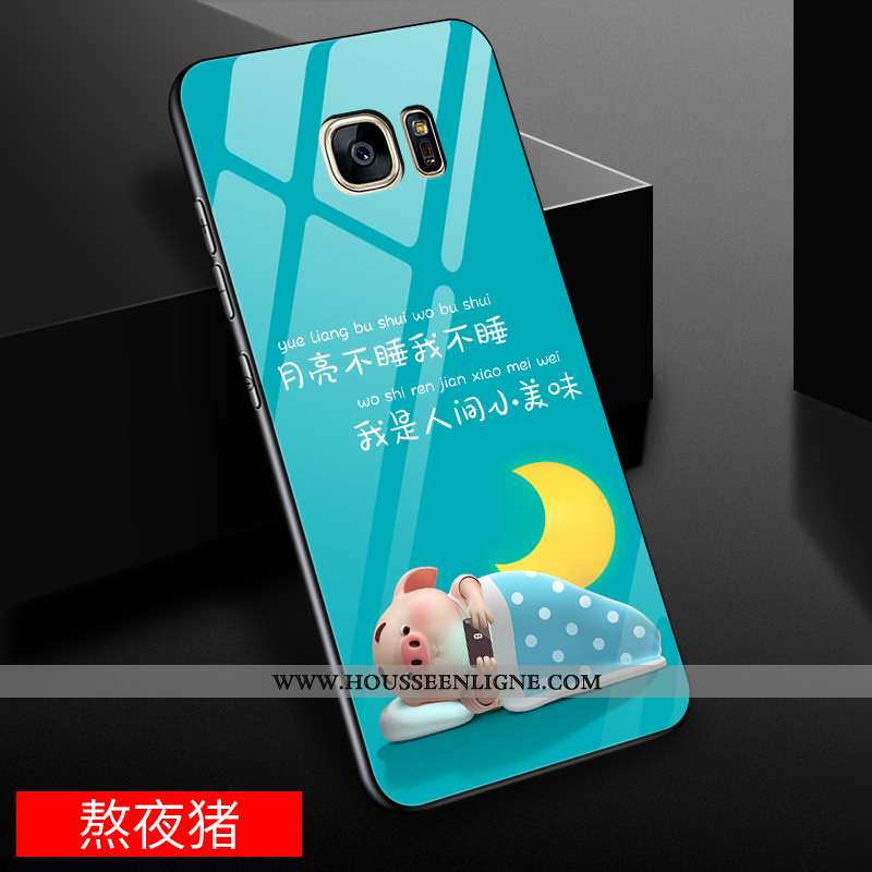 Étui Samsung Galaxy S7 Edge Protection Verre Téléphone Portable Tout Compris Simple Créatif Coque Ja