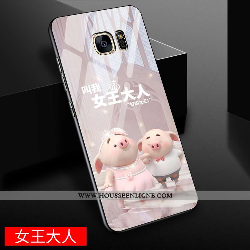 Étui Samsung Galaxy S7 Edge Protection Verre Téléphone Portable Tout Compris Simple Créatif Coque Ja
