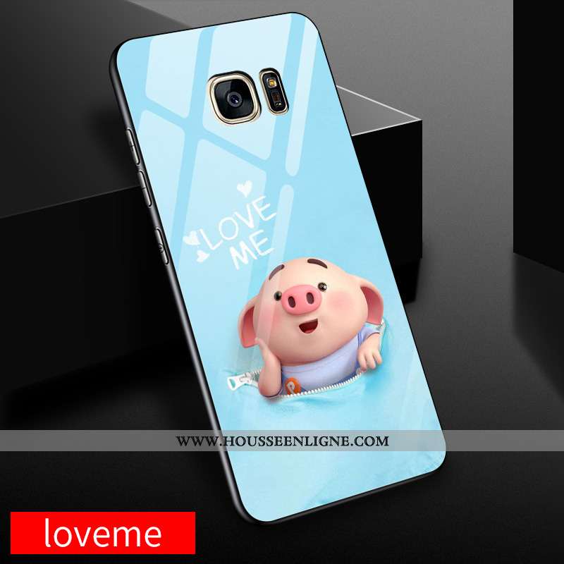 Étui Samsung Galaxy S7 Edge Protection Verre Téléphone Portable Tout Compris Simple Créatif Coque Ja
