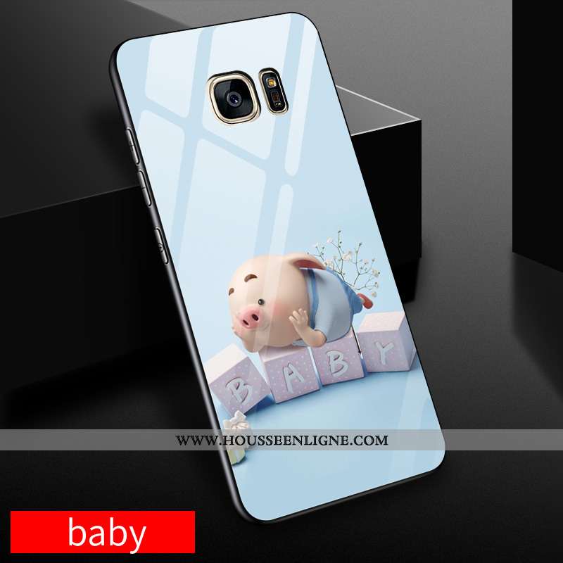 Étui Samsung Galaxy S7 Edge Protection Verre Téléphone Portable Tout Compris Simple Créatif Coque Ja