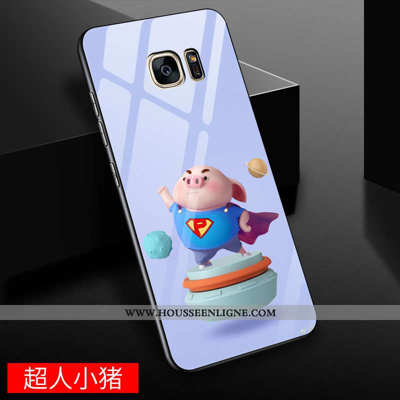 Étui Samsung Galaxy S7 Edge Protection Verre Téléphone Portable Tout Compris Simple Créatif Coque Ja