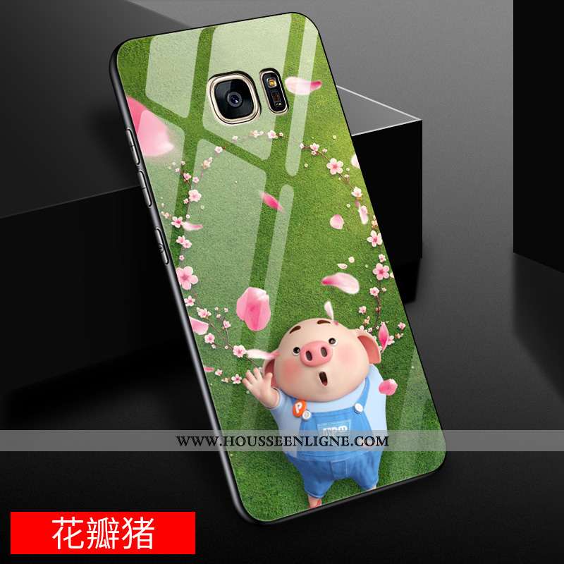 Étui Samsung Galaxy S7 Edge Protection Verre Téléphone Portable Tout Compris Simple Créatif Coque Ja