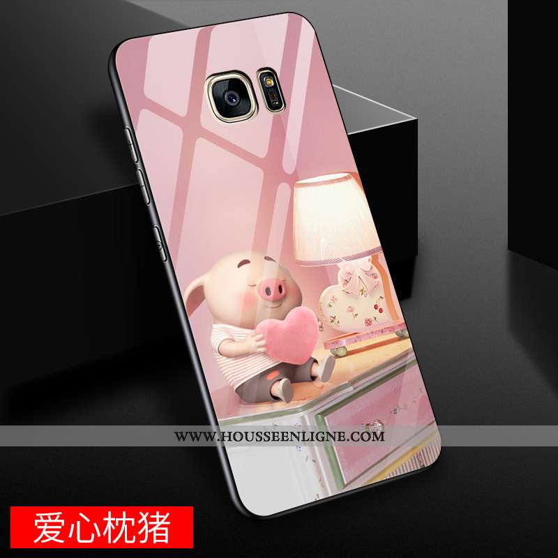 Étui Samsung Galaxy S7 Edge Protection Verre Téléphone Portable Tout Compris Simple Créatif Coque Ja