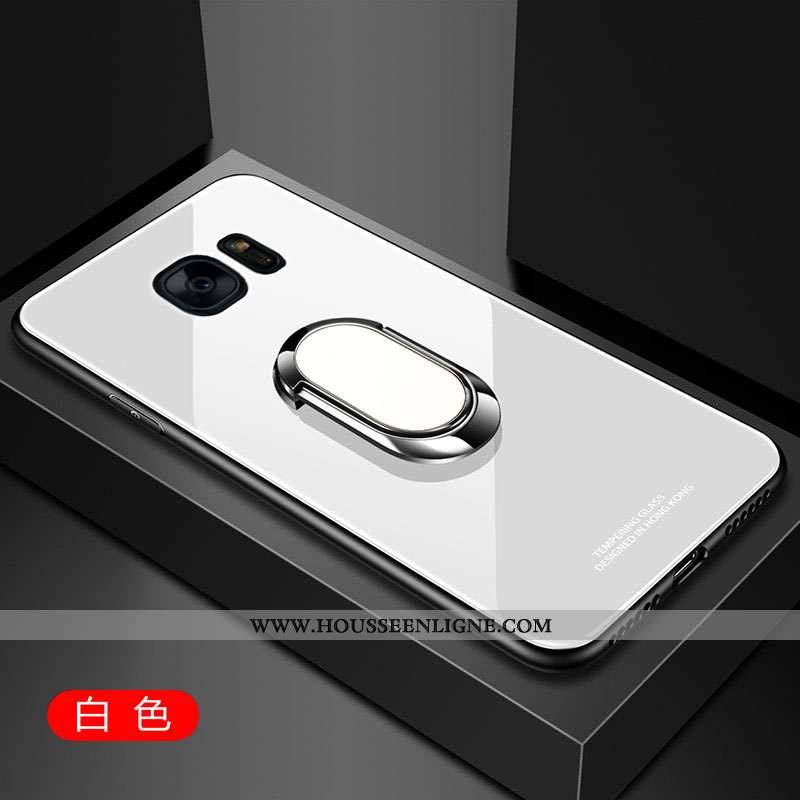 Étui Samsung Galaxy S7 Edge Silicone Protection Membrane Verre Coque Incassable Rouge