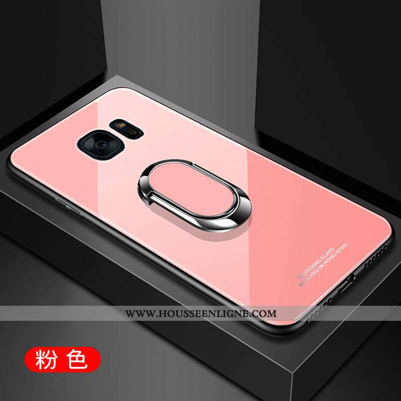 Étui Samsung Galaxy S7 Edge Silicone Protection Membrane Verre Coque Incassable Rouge