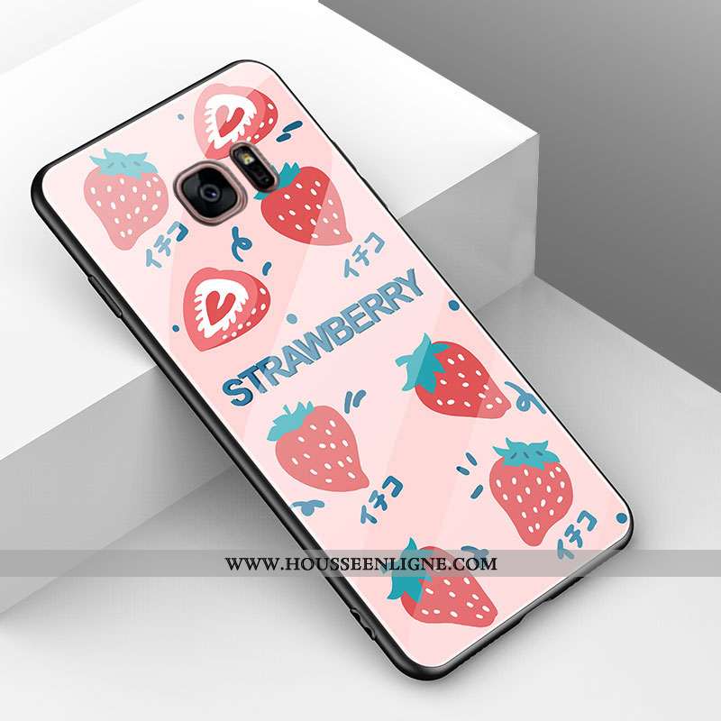 Étui Samsung Galaxy S7 Fluide Doux Protection Coque Nouveau Net Rouge Verre Jaune