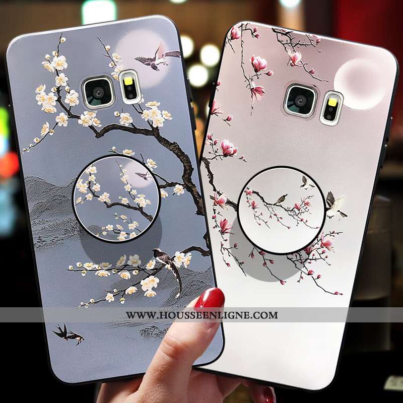 Étui Samsung Galaxy S7 Légère Fluide Doux Étoile Amoureux Ultra Incassable Gris