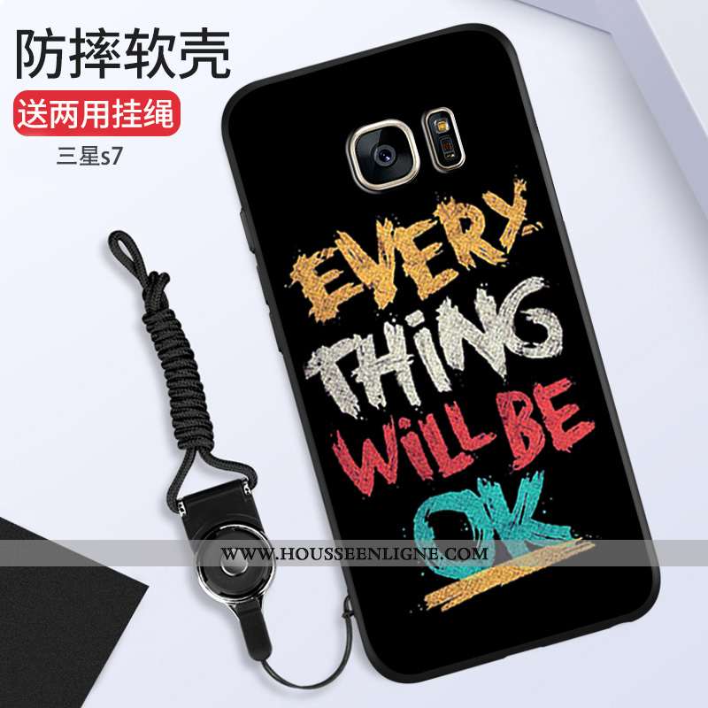 Étui Samsung Galaxy S7 Mode Ornements Suspendus Silicone Étoile Tout Compris Rose Téléphone Portable