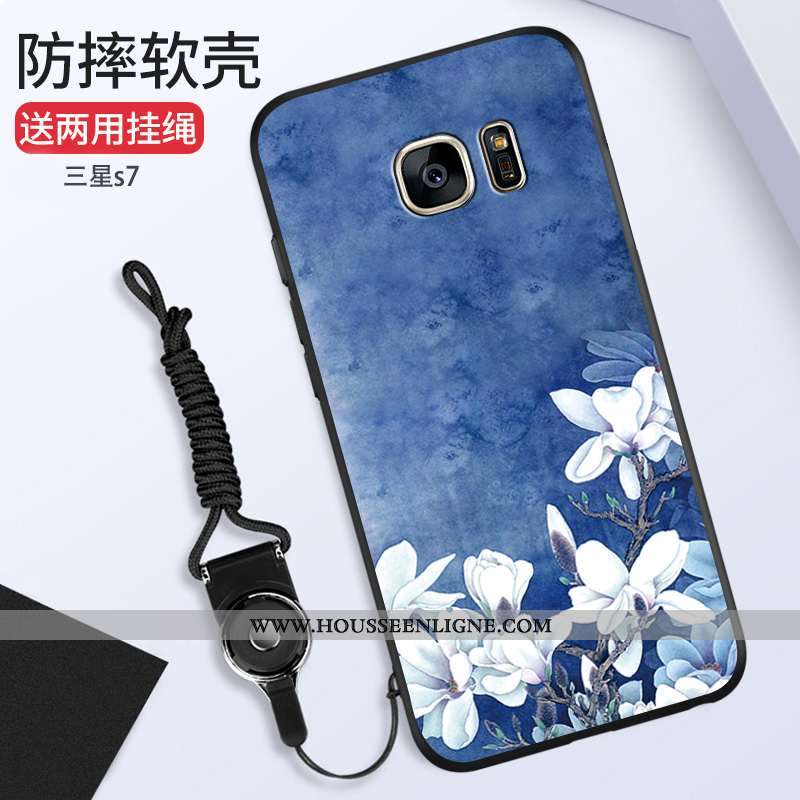 Étui Samsung Galaxy S7 Mode Ornements Suspendus Silicone Étoile Tout Compris Rose Téléphone Portable