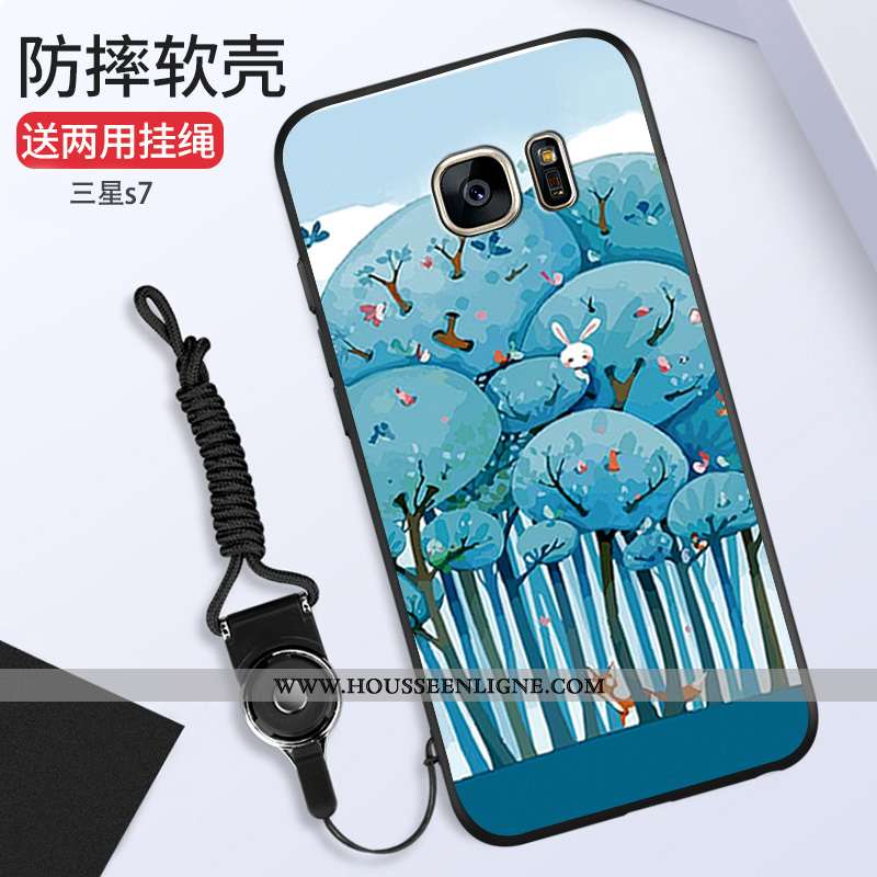 Étui Samsung Galaxy S7 Mode Ornements Suspendus Silicone Étoile Tout Compris Rose Téléphone Portable