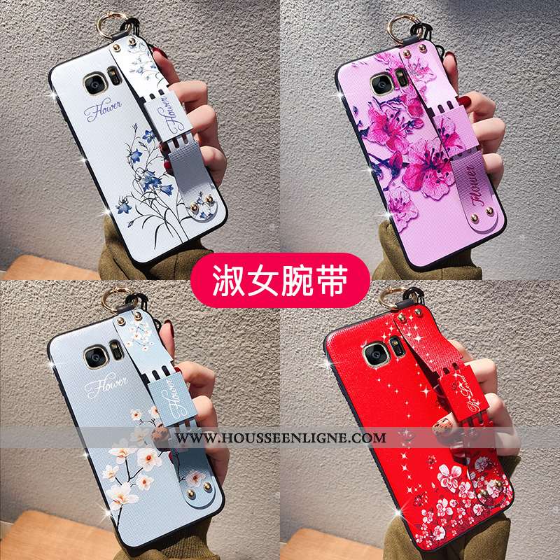 Étui Samsung Galaxy S7 Personnalité Créatif Fluide Doux Rouge Étoile Silicone Amoureux