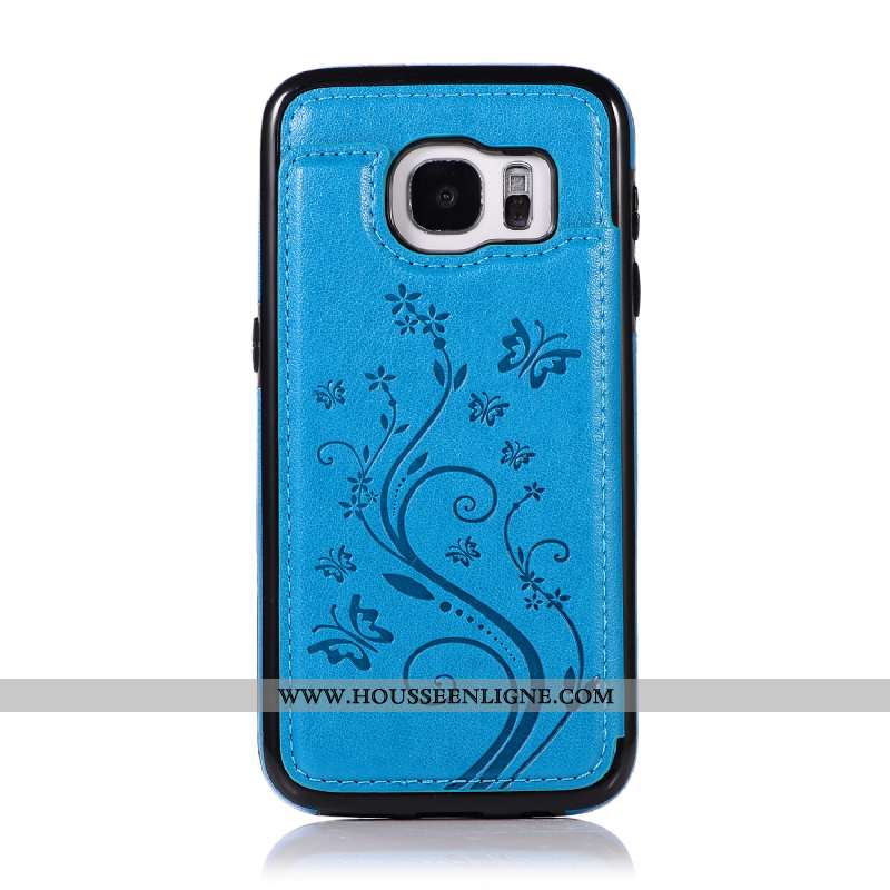 Étui Samsung Galaxy S7 Portefeuille Protection Support Tout Compris Rose Coque