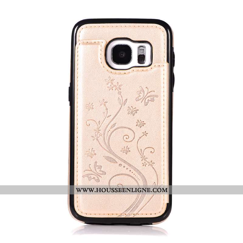 Étui Samsung Galaxy S7 Portefeuille Protection Support Tout Compris Rose Coque