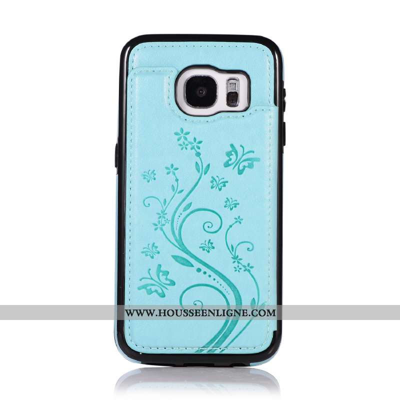 Étui Samsung Galaxy S7 Portefeuille Protection Support Tout Compris Rose Coque