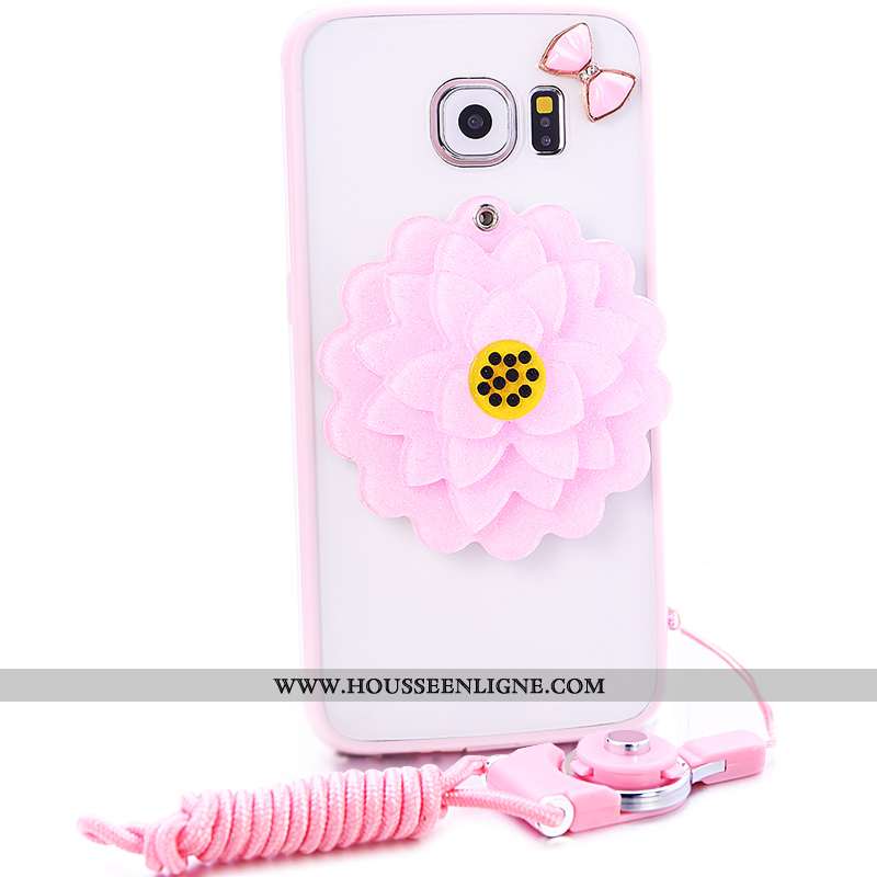 Étui Samsung Galaxy S7 Protection Fluide Doux Rose Coque Étoile Silicone