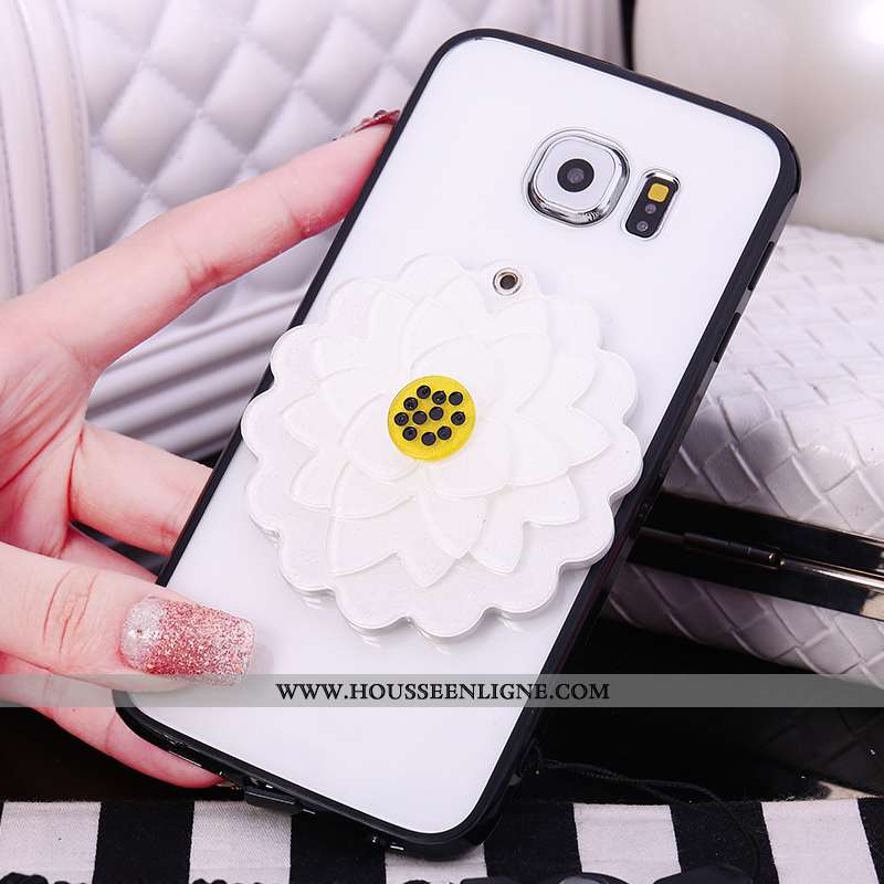 Étui Samsung Galaxy S7 Protection Fluide Doux Rose Coque Étoile Silicone