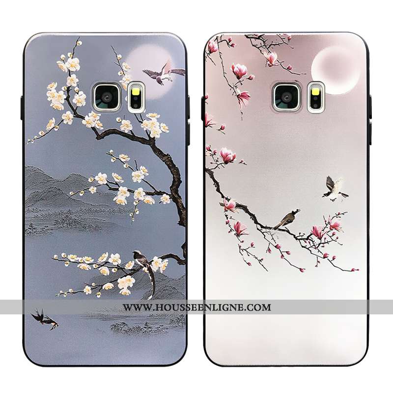 Étui Samsung Galaxy S7 Silicone Tendance Incassable Coque Fluide Doux Étoile Gris
