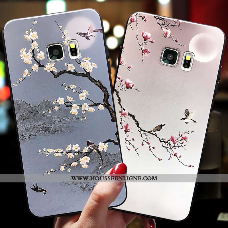 Étui Samsung Galaxy S7 Silicone Tendance Incassable Coque Fluide Doux Étoile Gris