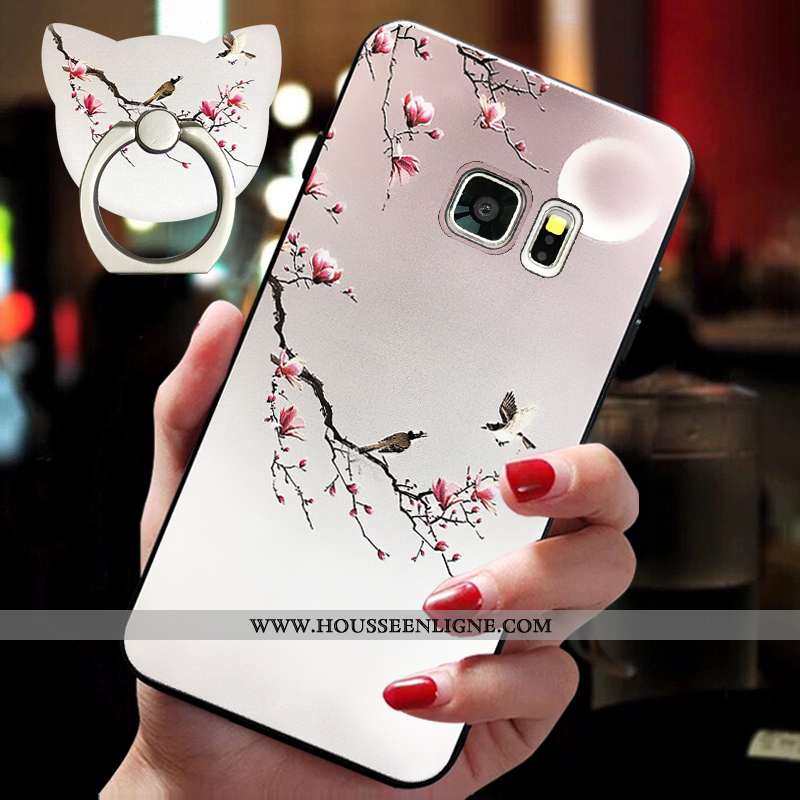 Étui Samsung Galaxy S7 Silicone Tendance Incassable Coque Fluide Doux Étoile Gris