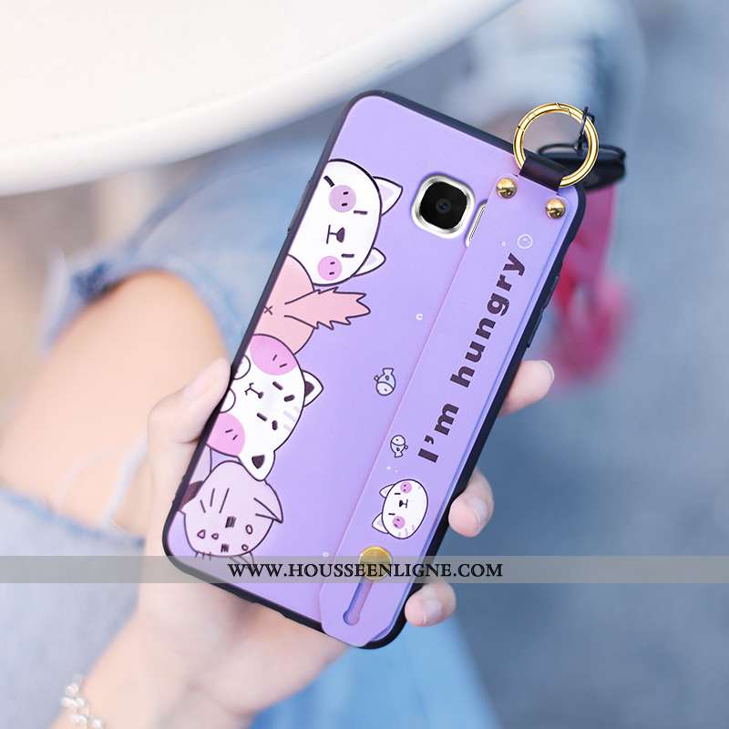 Étui Samsung Galaxy S7 Tendance Légère Ornements Suspendus Coque Nouveau Téléphone Portable Noir