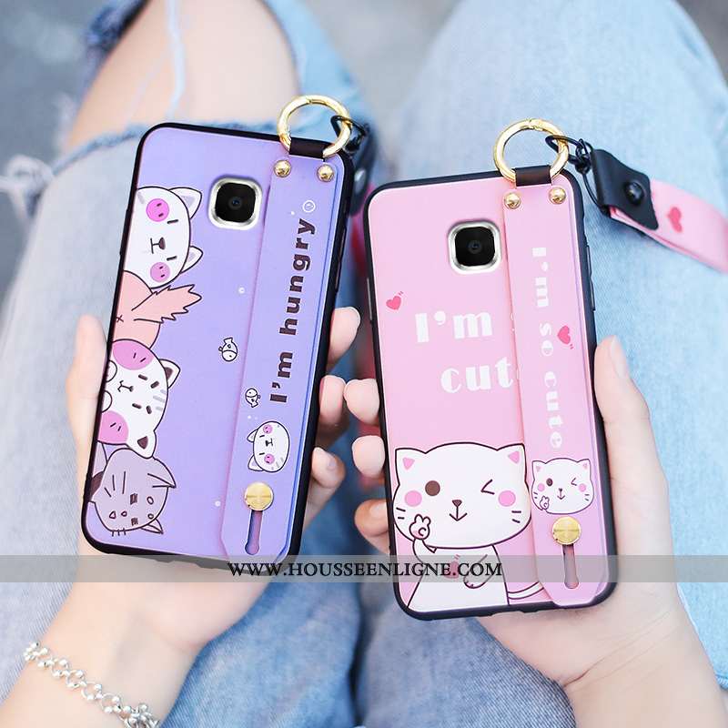 Étui Samsung Galaxy S7 Tendance Légère Ornements Suspendus Coque Nouveau Téléphone Portable Noir