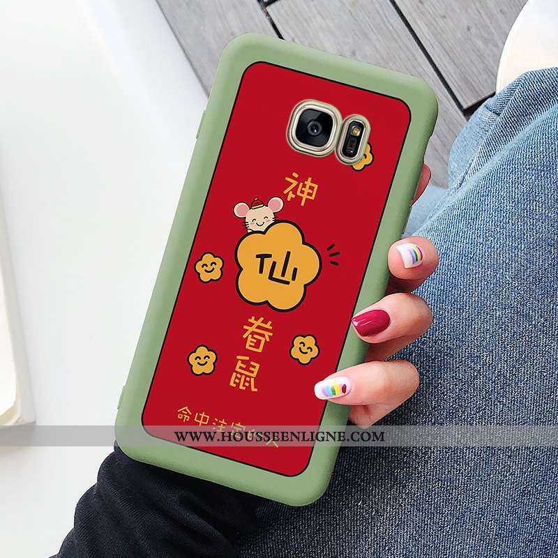 Étui Samsung Galaxy S7 Ultra Tendance Étoile Coque Téléphone Portable Tout Compris Verte