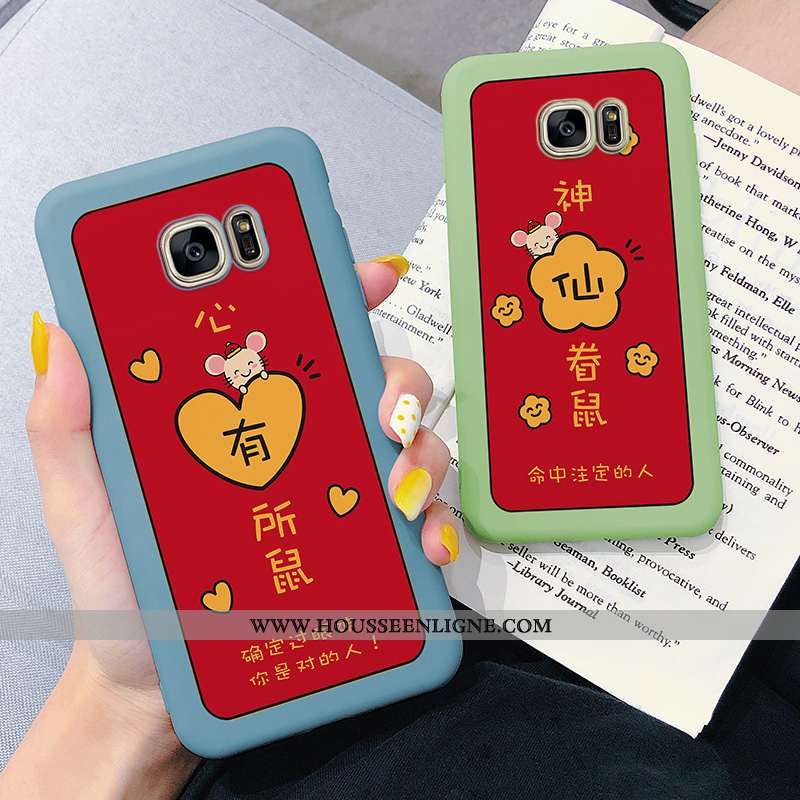 Étui Samsung Galaxy S7 Ultra Tendance Étoile Coque Téléphone Portable Tout Compris Verte