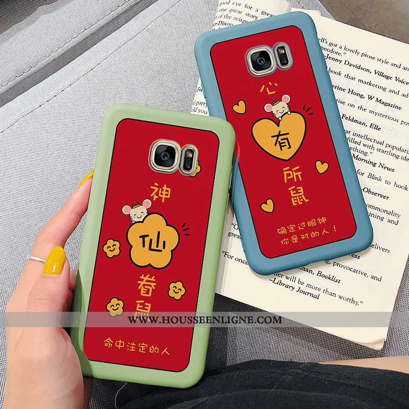 Étui Samsung Galaxy S7 Ultra Tendance Étoile Coque Téléphone Portable Tout Compris Verte
