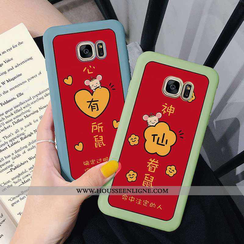 Étui Samsung Galaxy S7 Ultra Tendance Étoile Coque Téléphone Portable Tout Compris Verte