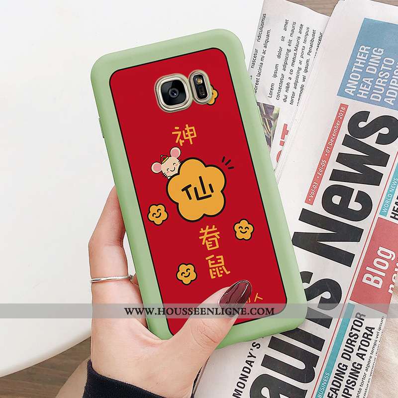 Étui Samsung Galaxy S7 Ultra Tendance Étoile Coque Téléphone Portable Tout Compris Verte