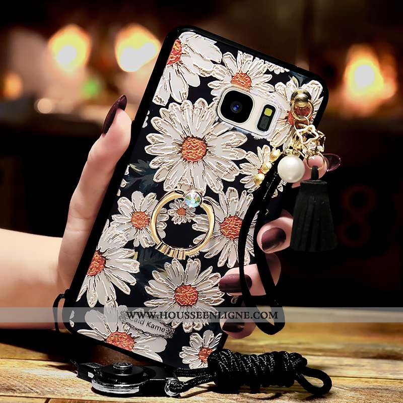 Étui Samsung Galaxy S7 Étoile Blanc Anneau Coque Téléphone Portable Blanche
