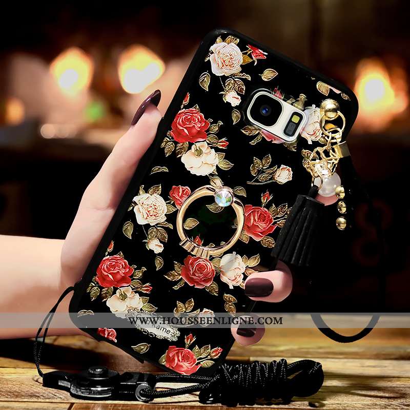 Étui Samsung Galaxy S7 Étoile Blanc Anneau Coque Téléphone Portable Blanche
