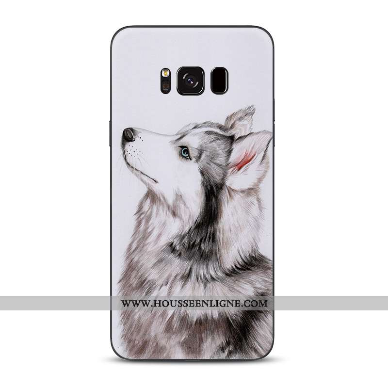 Étui Samsung Galaxy S8 Charmant Tendance Silicone Coque Fluide Doux Mignonne Étoile Gris