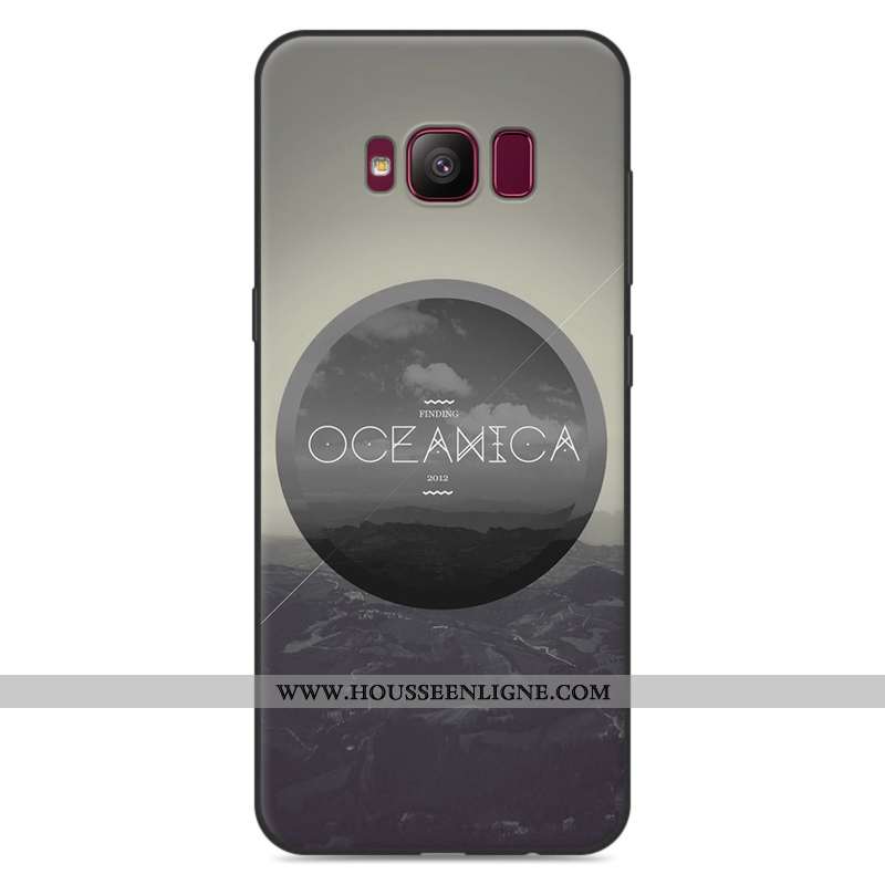 Étui Samsung Galaxy S8 Dessin Animé Tendance Fluide Doux Coque Incassable Luxe Étoile Gris