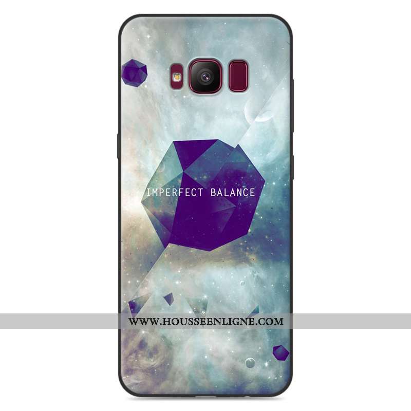 Étui Samsung Galaxy S8 Dessin Animé Tendance Fluide Doux Coque Incassable Luxe Étoile Gris