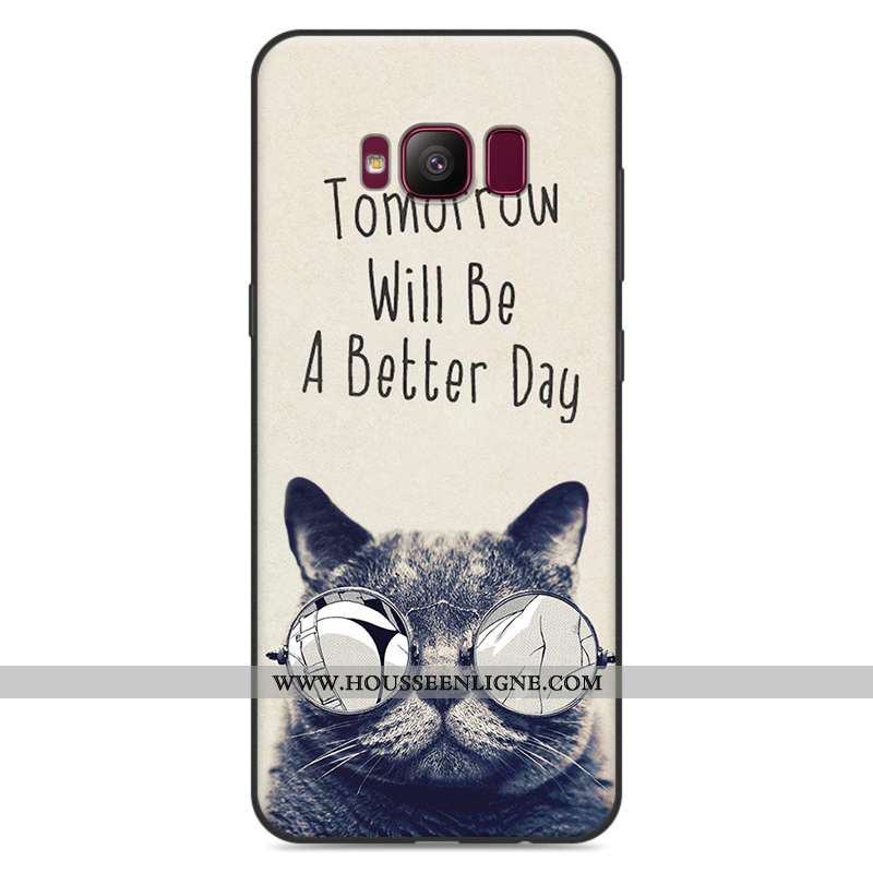 Étui Samsung Galaxy S8 Dessin Animé Tendance Fluide Doux Coque Incassable Luxe Étoile Gris
