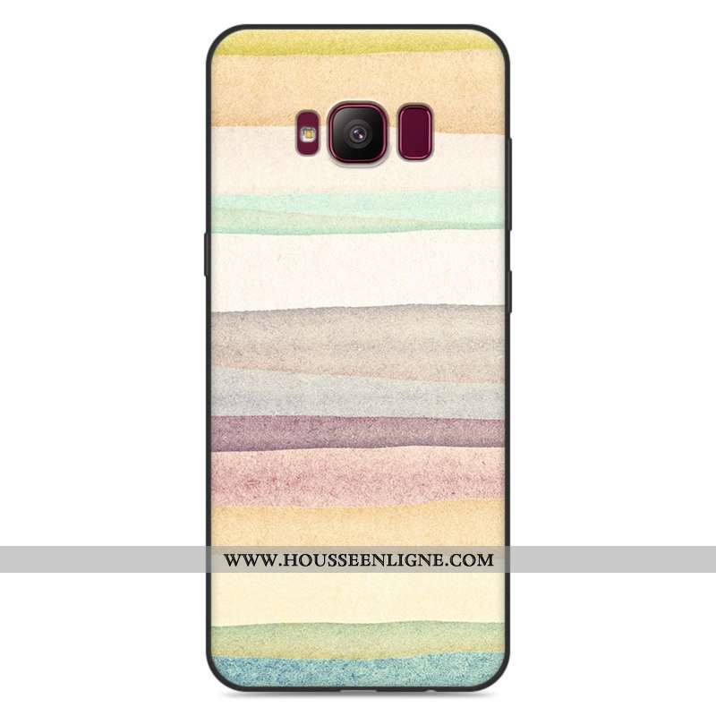 Étui Samsung Galaxy S8 Dessin Animé Tendance Fluide Doux Coque Incassable Luxe Étoile Gris