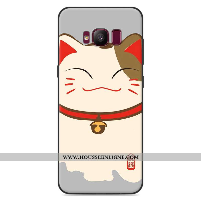 Étui Samsung Galaxy S8 Dessin Animé Tendance Fluide Doux Coque Incassable Luxe Étoile Gris