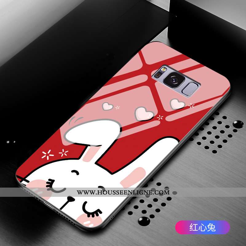 Étui Samsung Galaxy S8+ Dessin Animé Tendance Verre Noir Étoile Tout Compris Protection