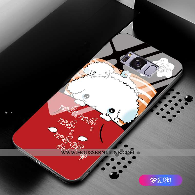 Étui Samsung Galaxy S8+ Dessin Animé Tendance Verre Noir Étoile Tout Compris Protection