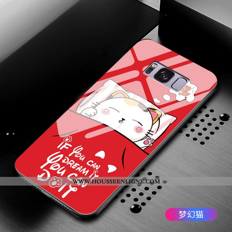 Étui Samsung Galaxy S8+ Dessin Animé Tendance Verre Noir Étoile Tout Compris Protection
